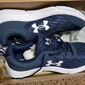 Under Armour Men's Navy and White Sneakers